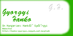 gyorgyi hanko business card